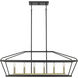 Surrey 6 Light 42 inch Matte Black/Vintage Brass Chandelier Ceiling Light